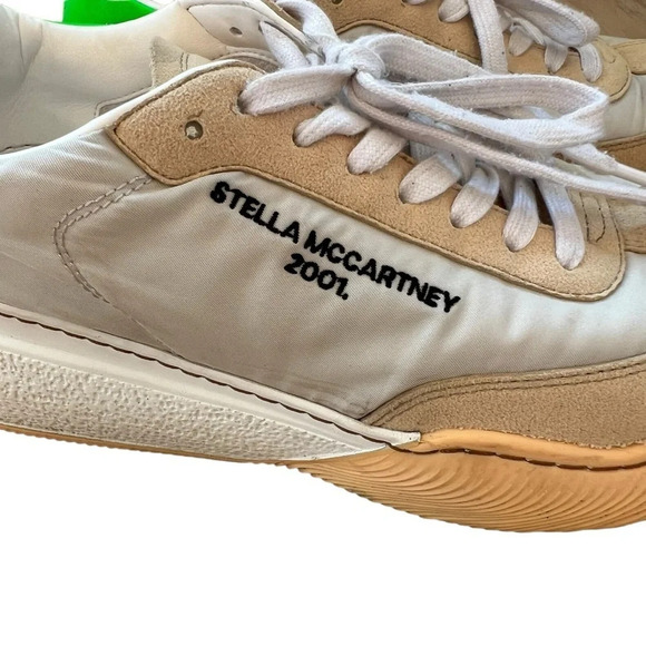 Stella McCartney Loop Lace Up Sneakers Neon Green White 37 Summer Streetwear - Picture 6 of 10